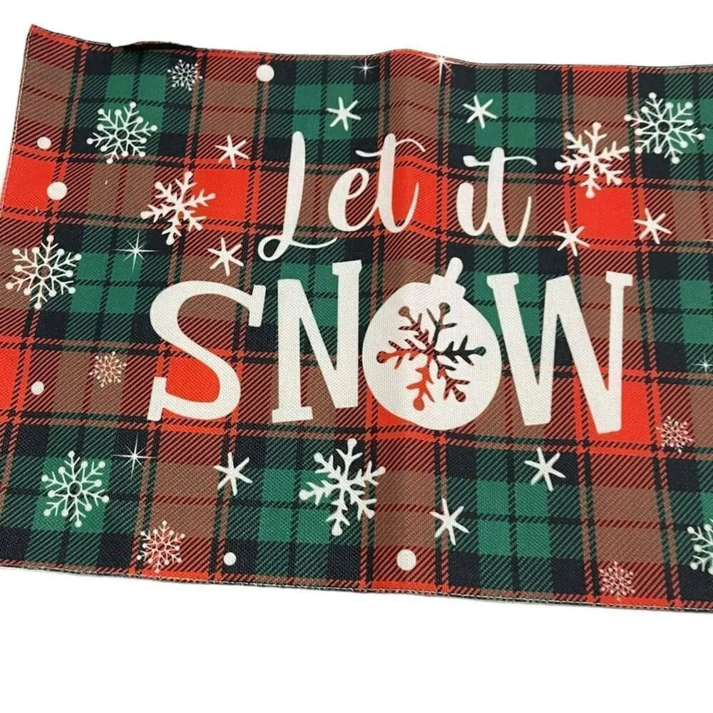 Unbranded Red‎ & Green Plaid Christmas Placemats - 6 Count